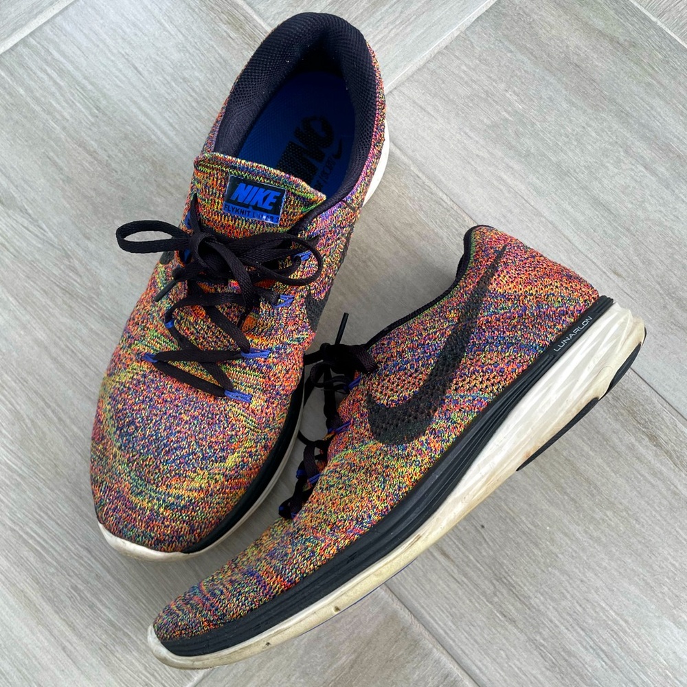 Nike Flyknit Lunar 3 Multicolor Men's Size 12 Running Shoe